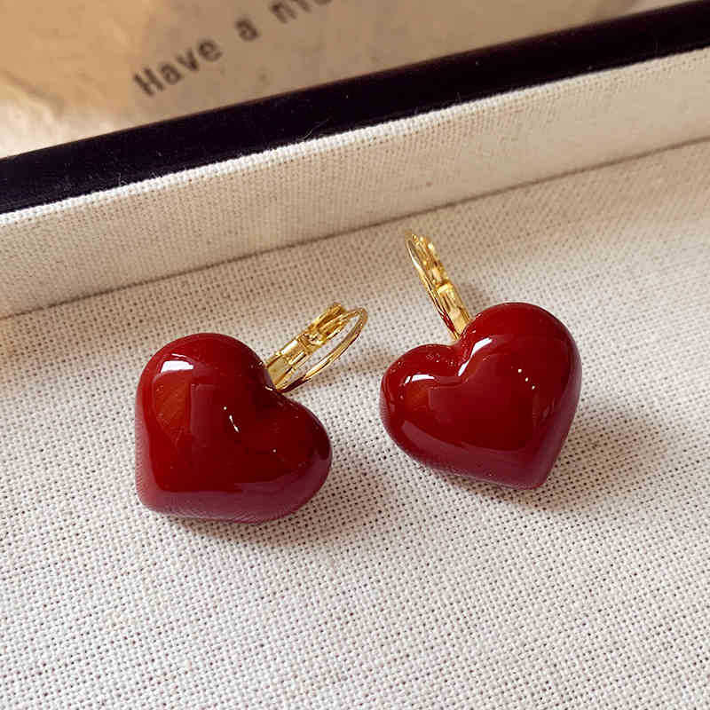 Romantic Red Heart Earrings