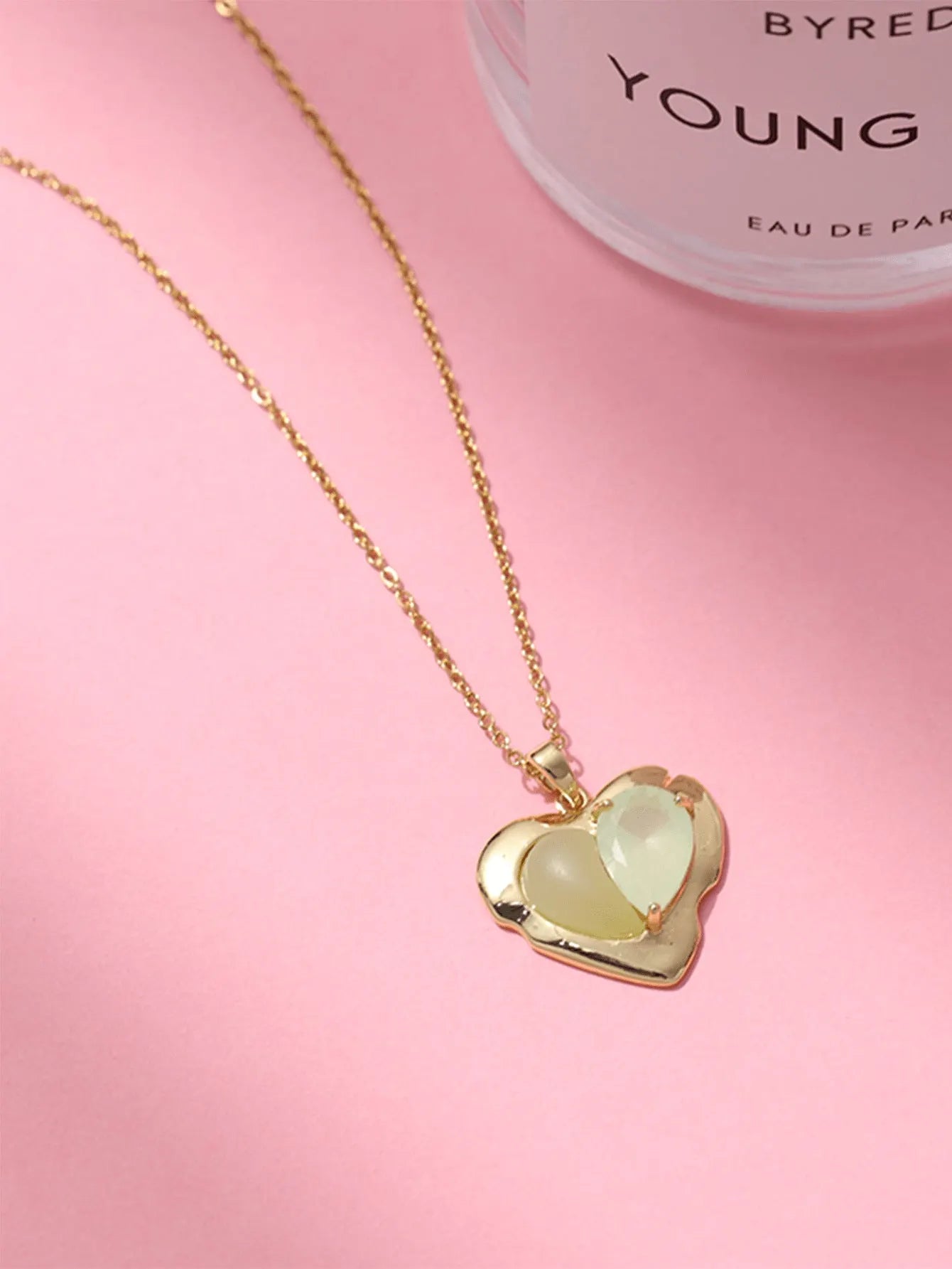 Elegant Jade Heart Necklace