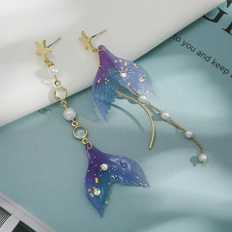 Elegant Mermaid Tail Earrings