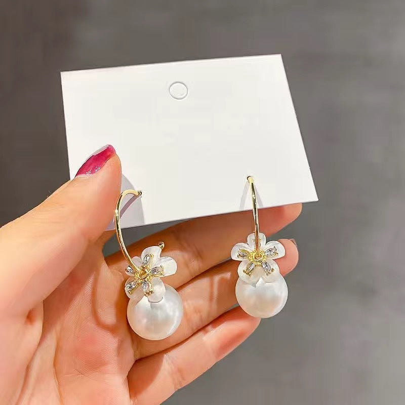 Pearl Flower Earrings