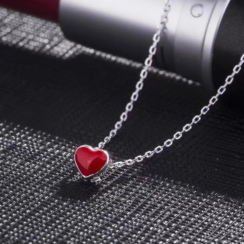 Romantic Red Heart Necklace