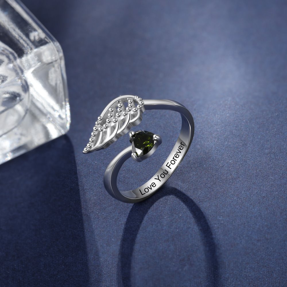 Romantic Wing Peridot Ring