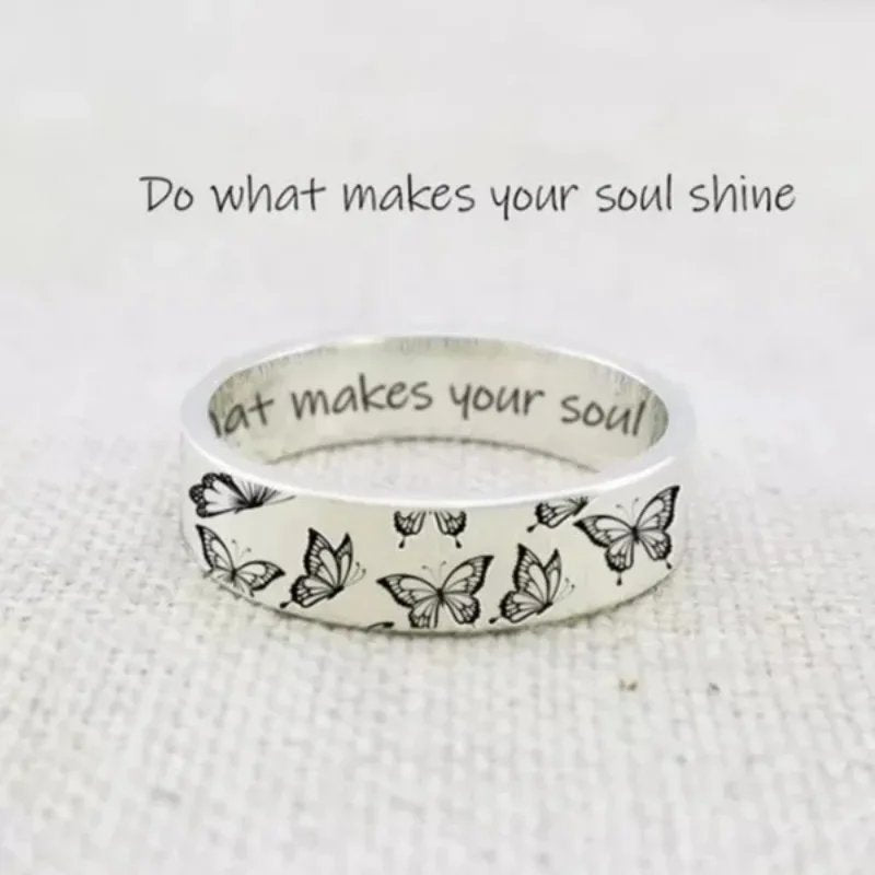 Vintage Butterfly Soul Ring