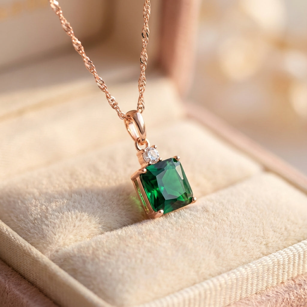 Elegant Green Stone Necklace