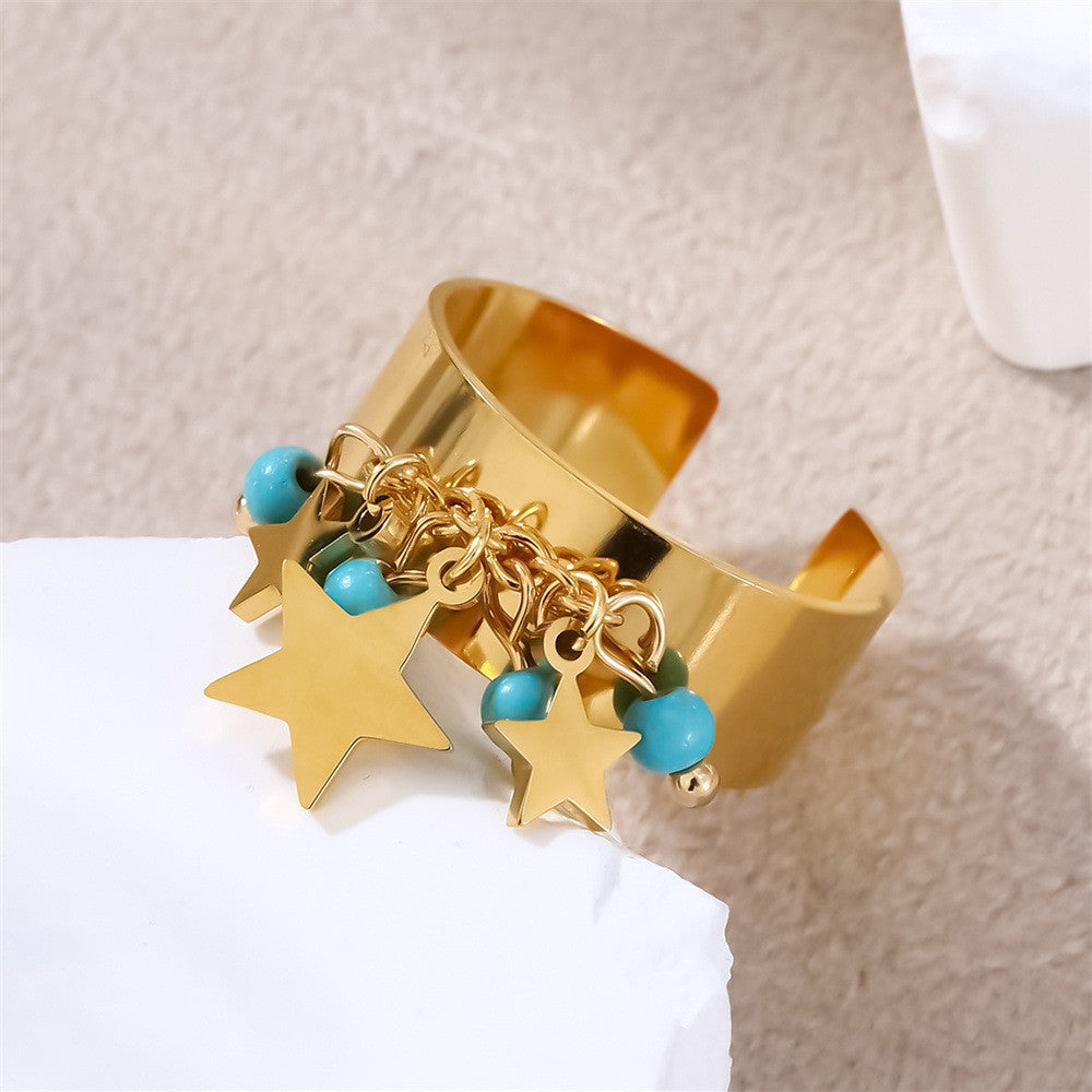 Statement Gold Turquoise Bracelet