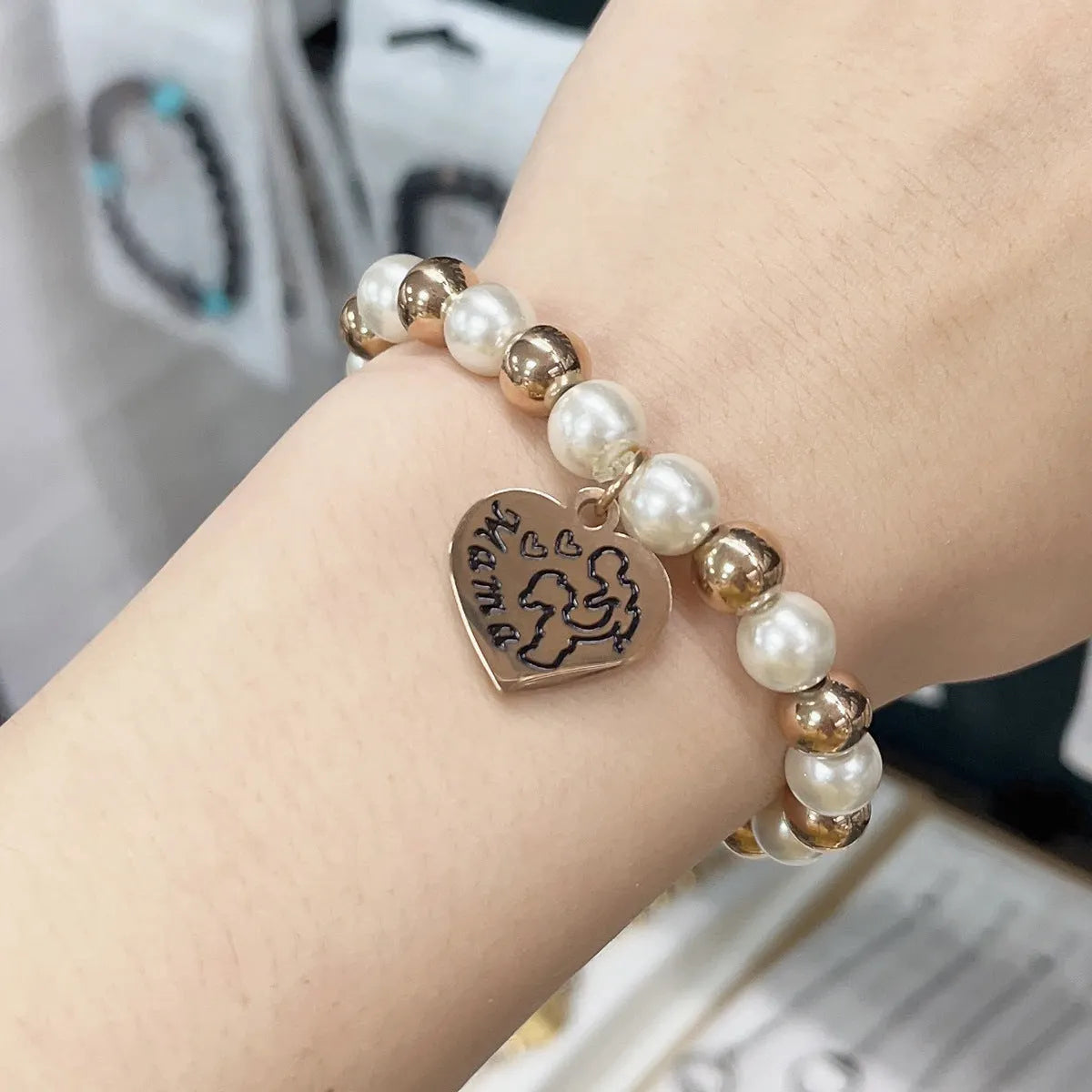 Romantic Pearl Charm Bracelet