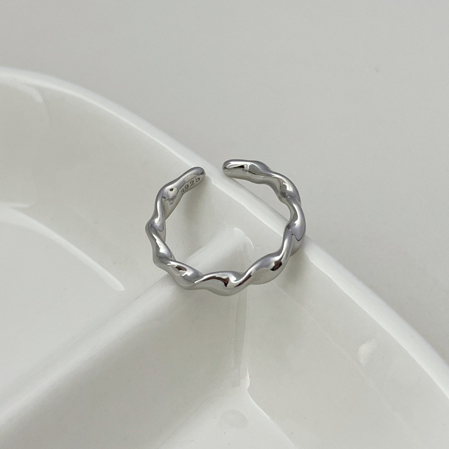 Twisted Silver Ring