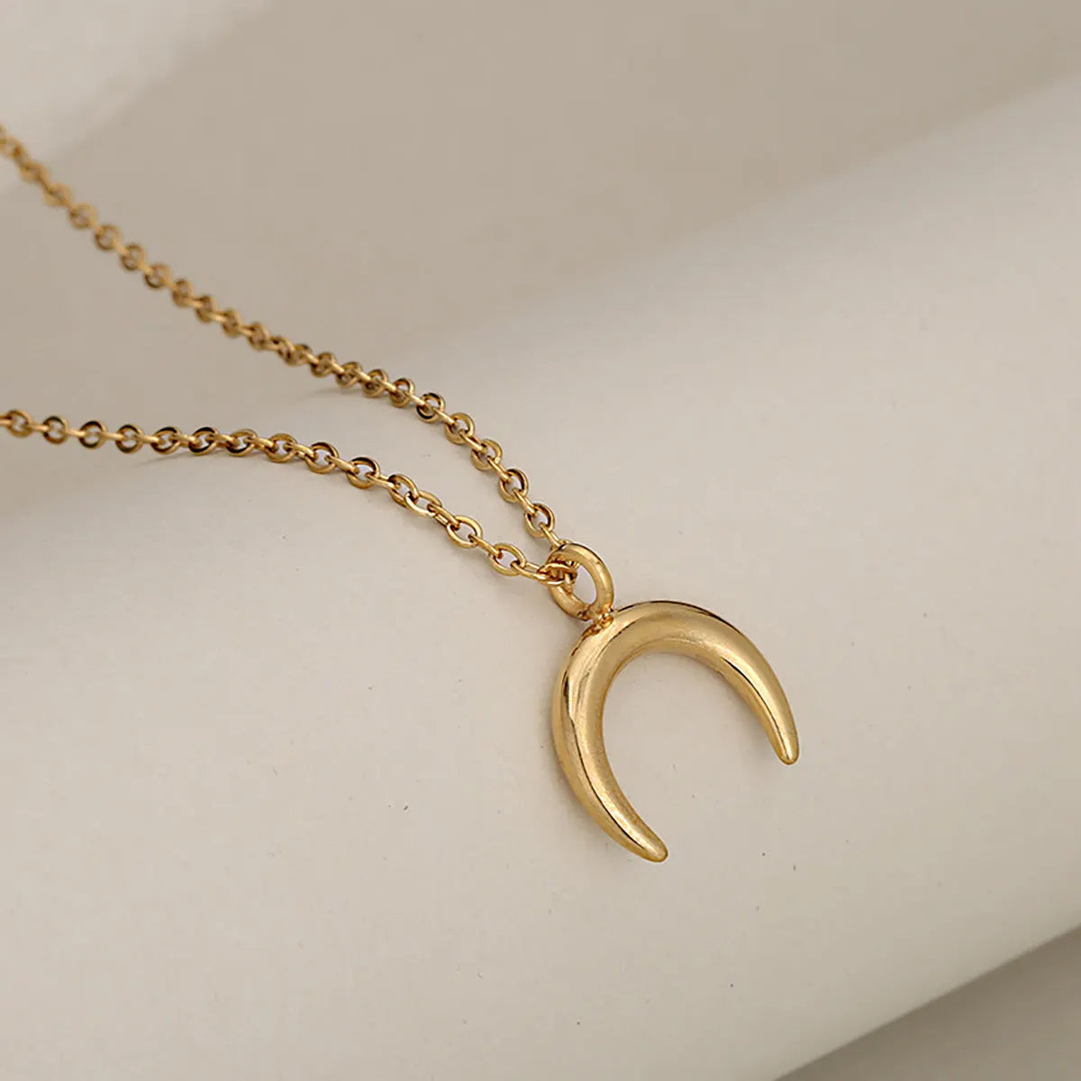 Gold Crescent Necklace