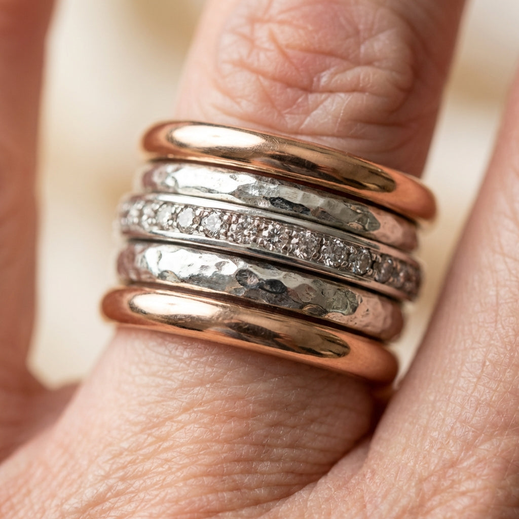 A Vintage Layered Thick Gold Ring