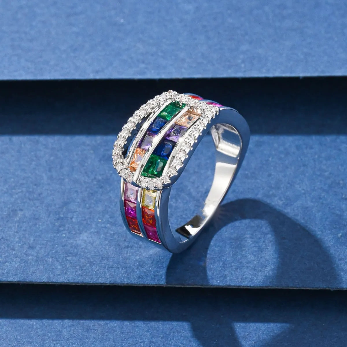 Rainbow Gemstone Ring