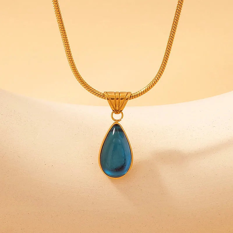 Elegant Blue Topaz Necklace
