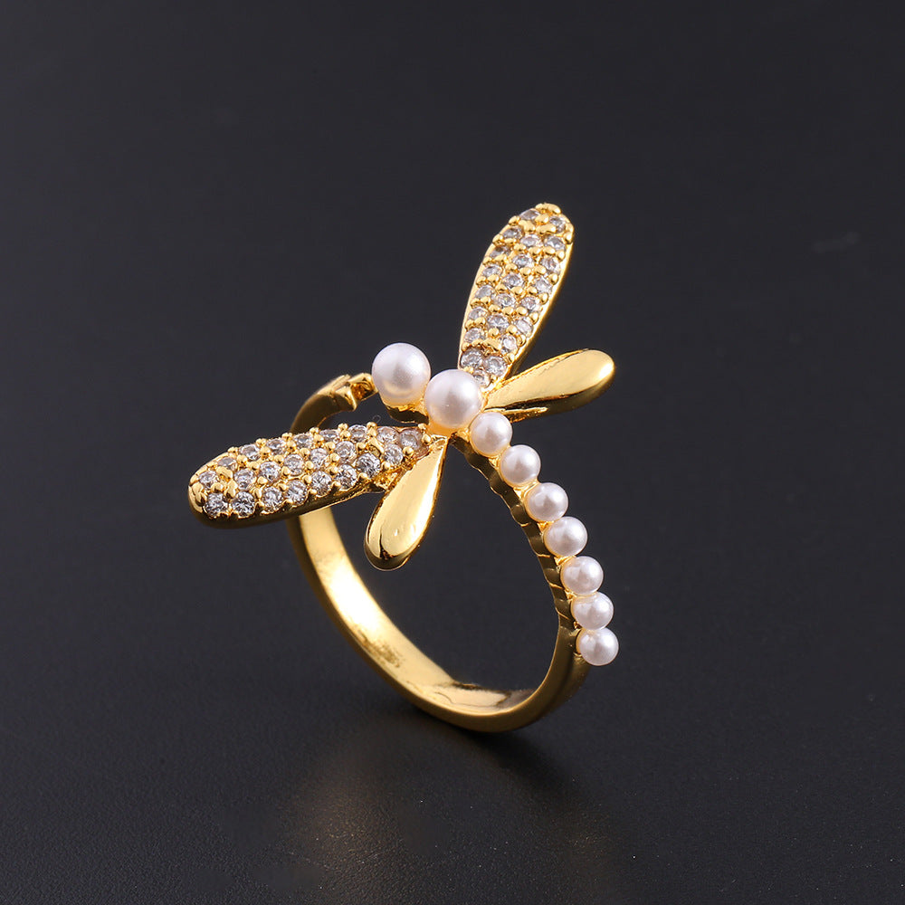Elegant Dragonfly Ring