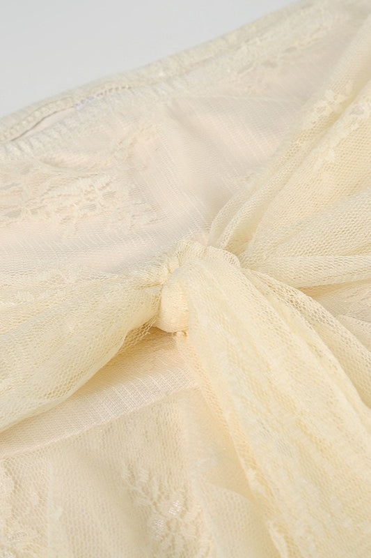 Lace Low Waist A-line Skirt