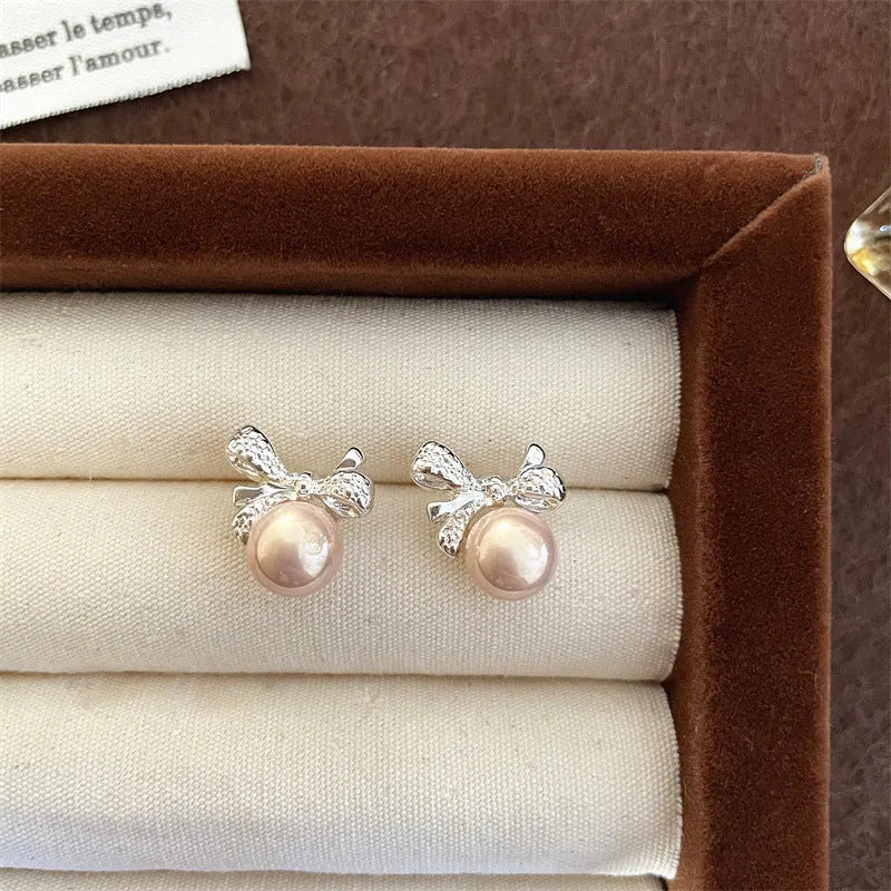 Pearl Bow Earrings
