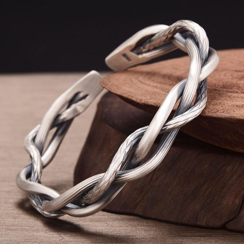 Twisted Silver Bracelet