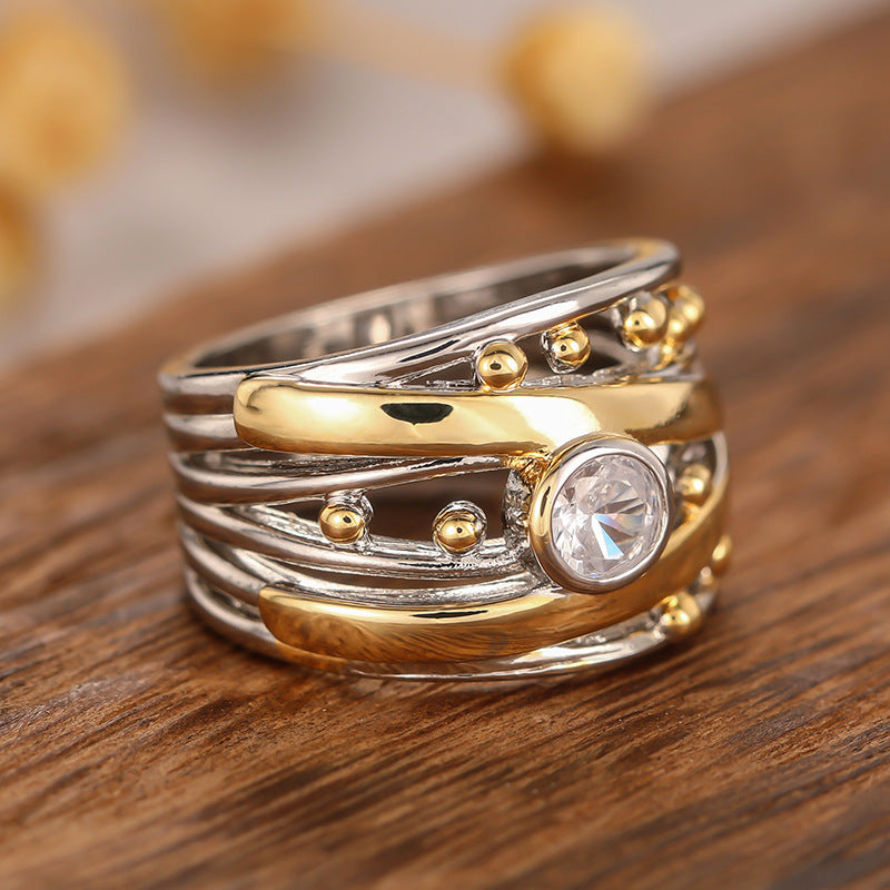 Statement Mixed Metal Ring