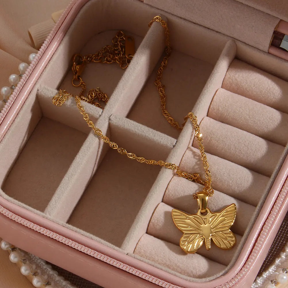 Gold Butterfly Necklace
