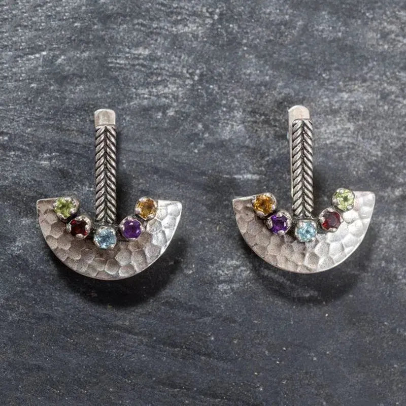 Vintage Gemstone Dangle Earrings