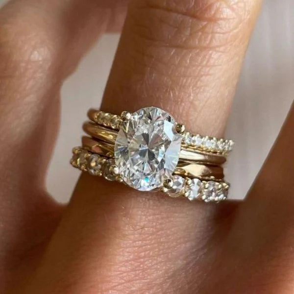 Elegant Crystal Diamond Ring