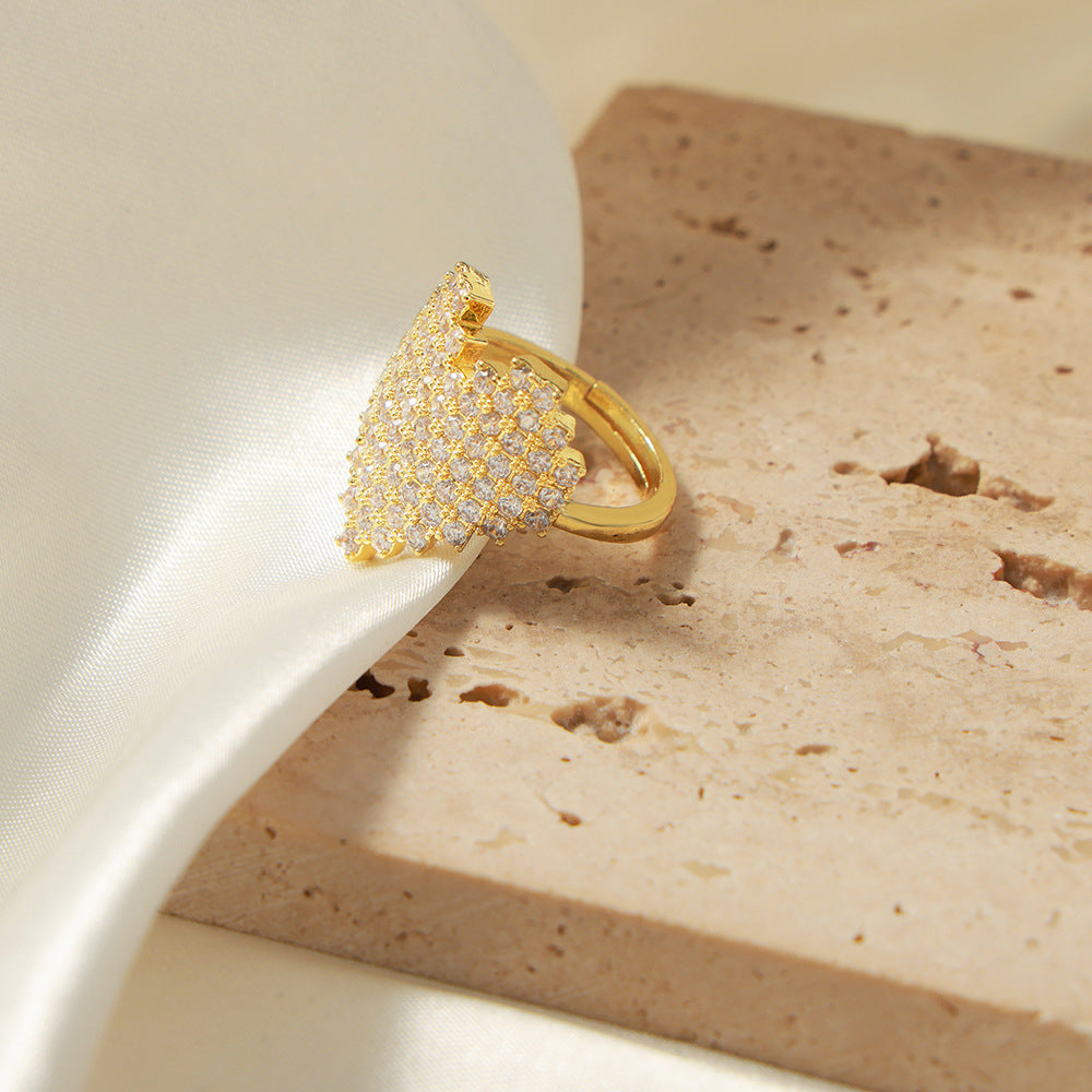 Statement Gold Crystal Ring
