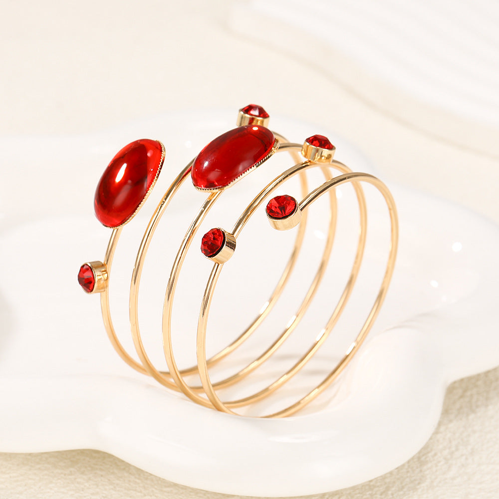 Statement Red Crystal Bracelet