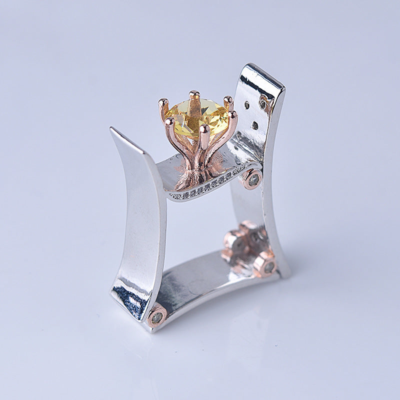 Modern Citrine Ring