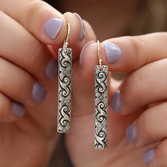 Vintage Silver Scroll Earrings