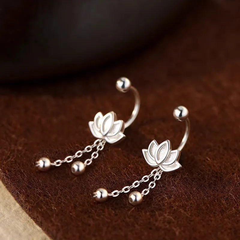 Delicate Lotus Earrings
