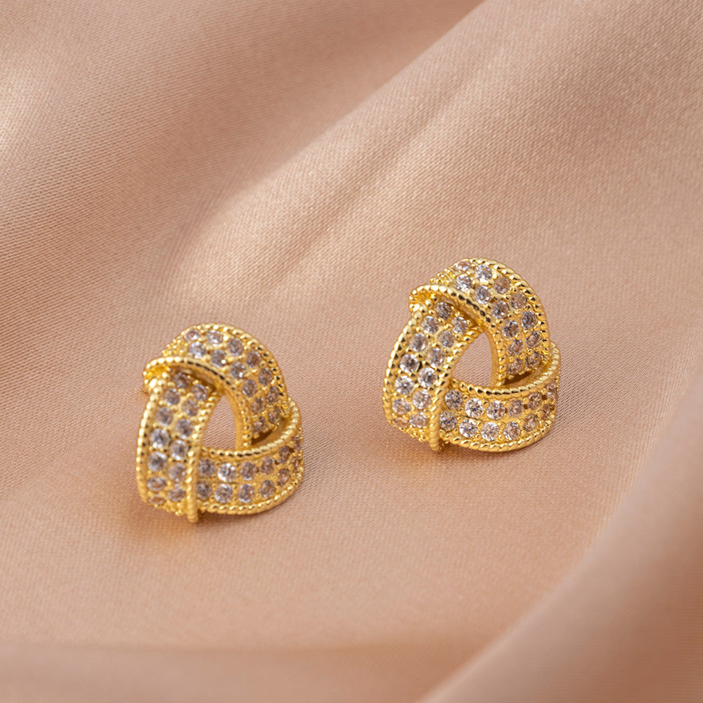 Elegant Gold Cubic Zirconia Earrings
