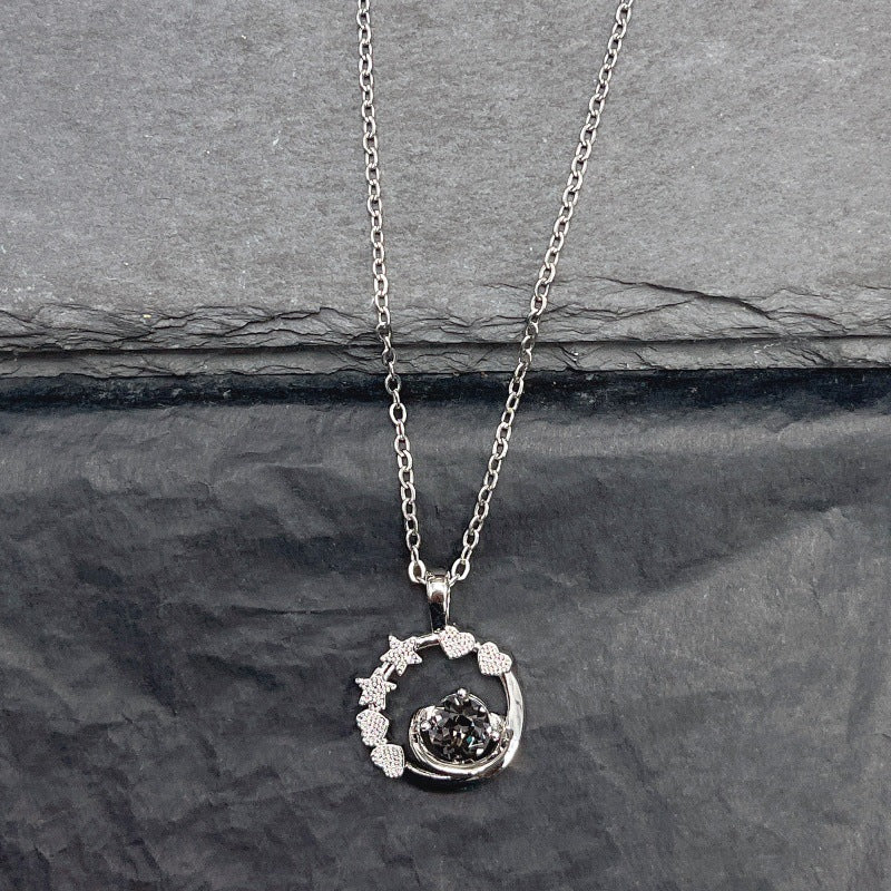 Elegant Moon Crystal Necklace
