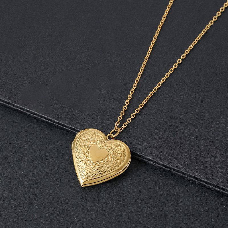 Vintage Gold Heart Necklace