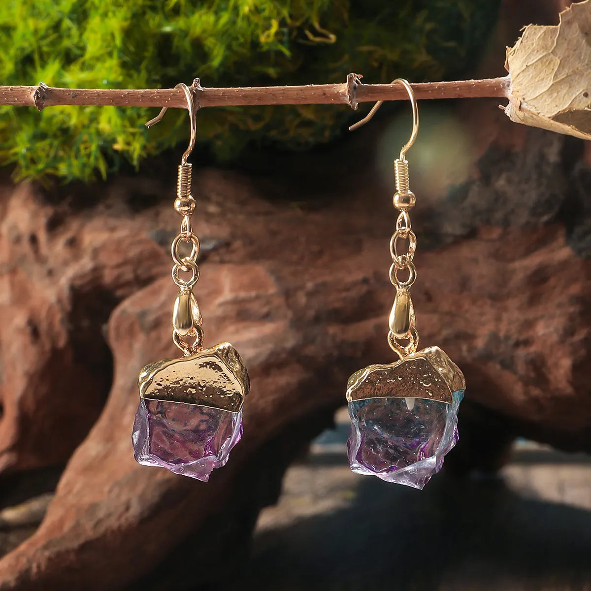 Amethyst Crystal Earrings
