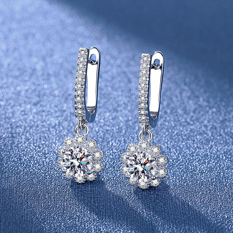 Elegant Crystal Floral Drop