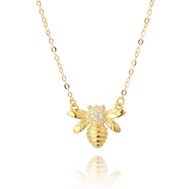 Elegant Bee Pendant Necklace