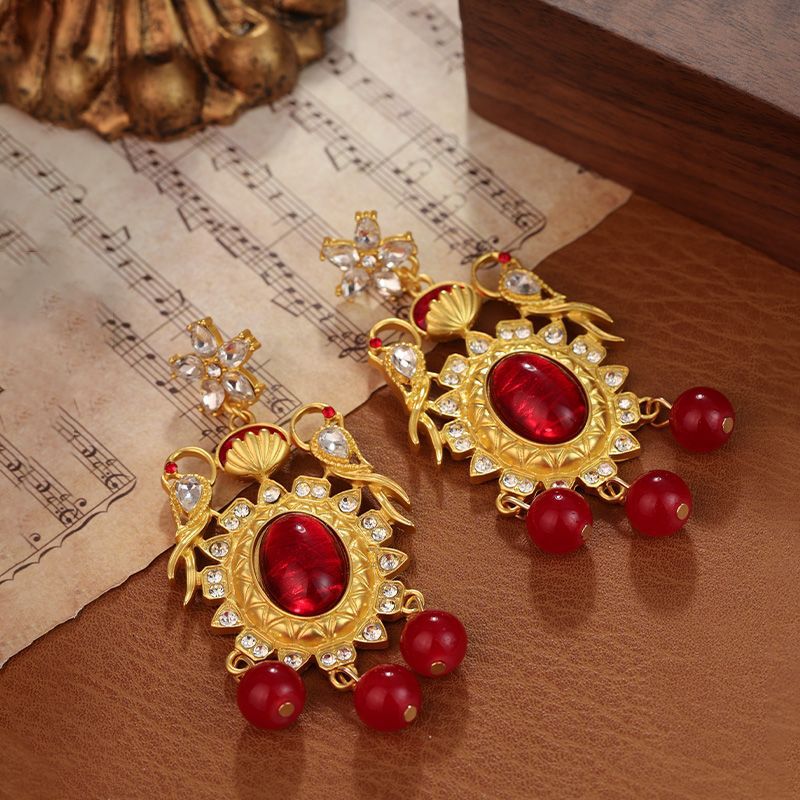 Vintage Ruby Earrings