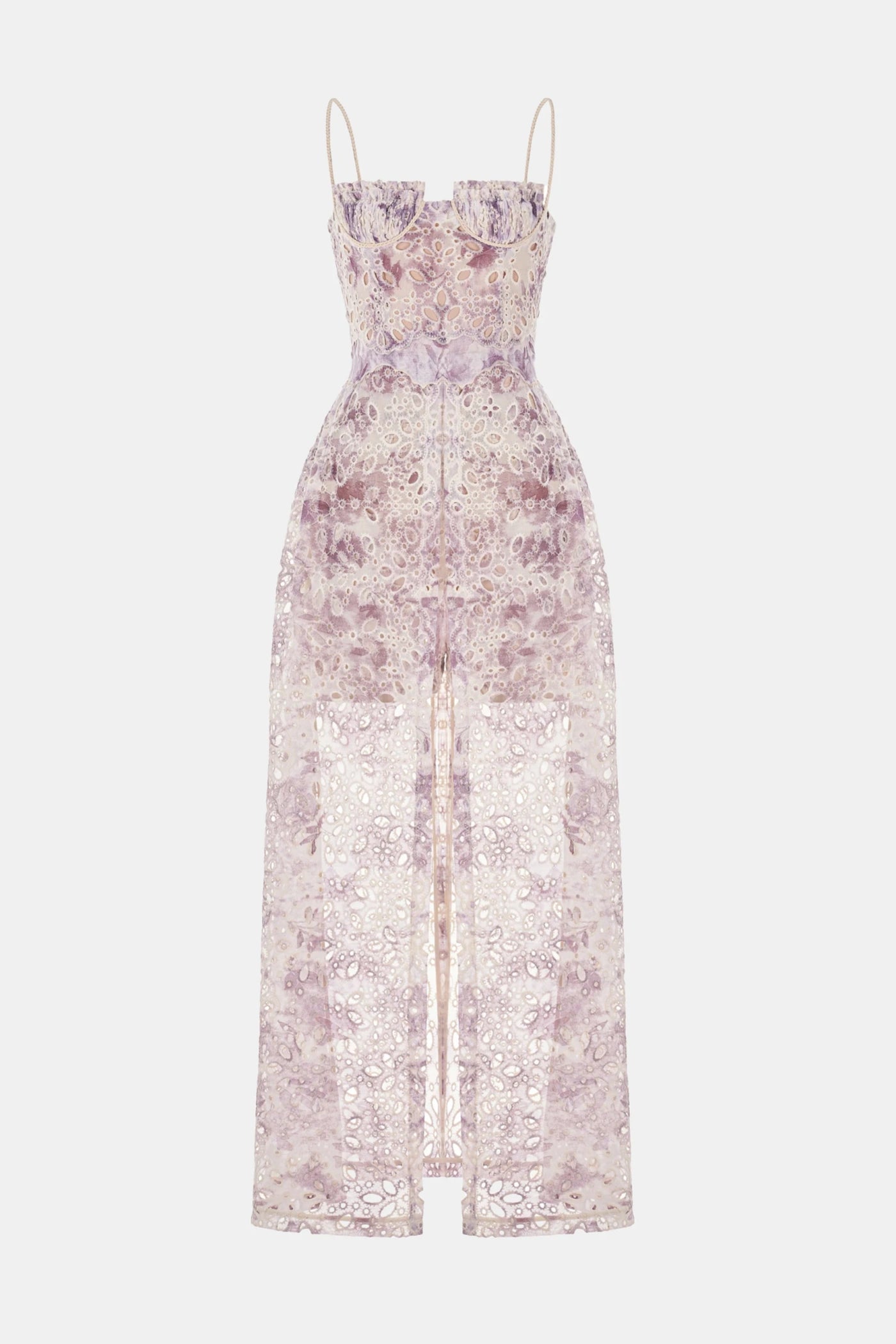 Abetzi Embroidered Shorts & Maxi Dress Set - Purple