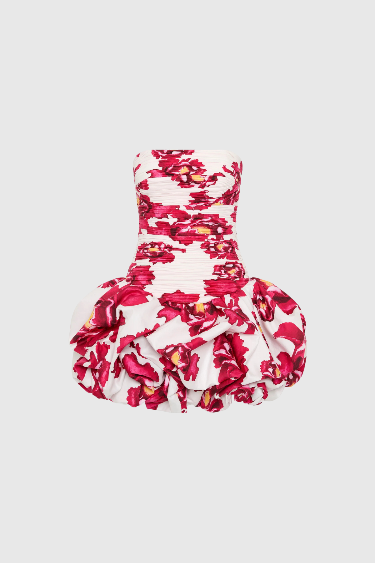 Americus Ruch Strapless Mini Dress in Red