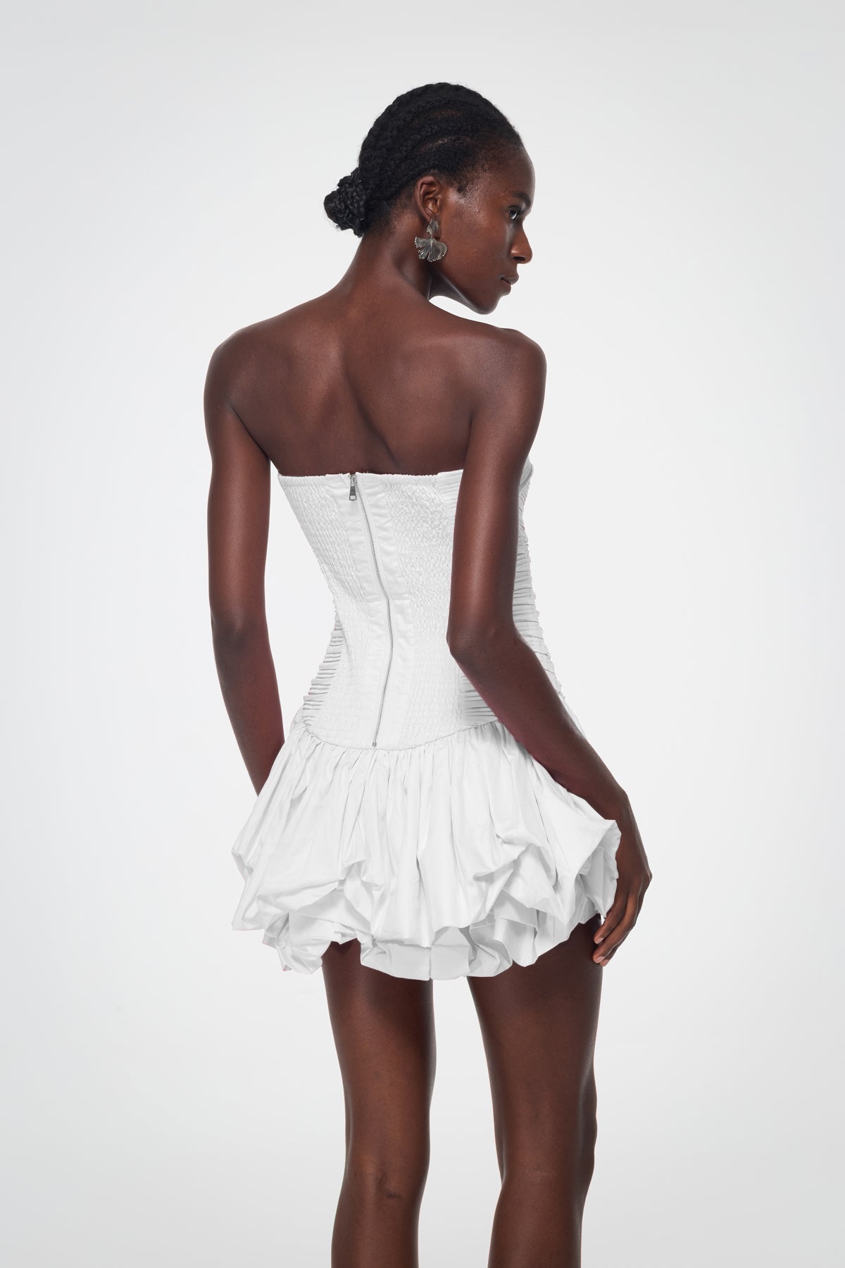 Amerigo Ruch Strapless Mini Dress in White