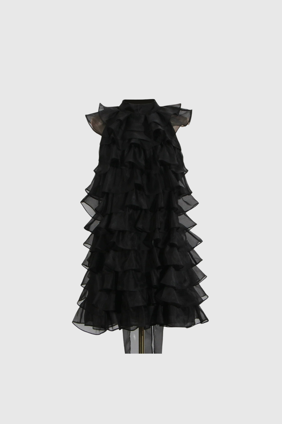 Ames Ruffle Ruch Sleeveless Mini Dress