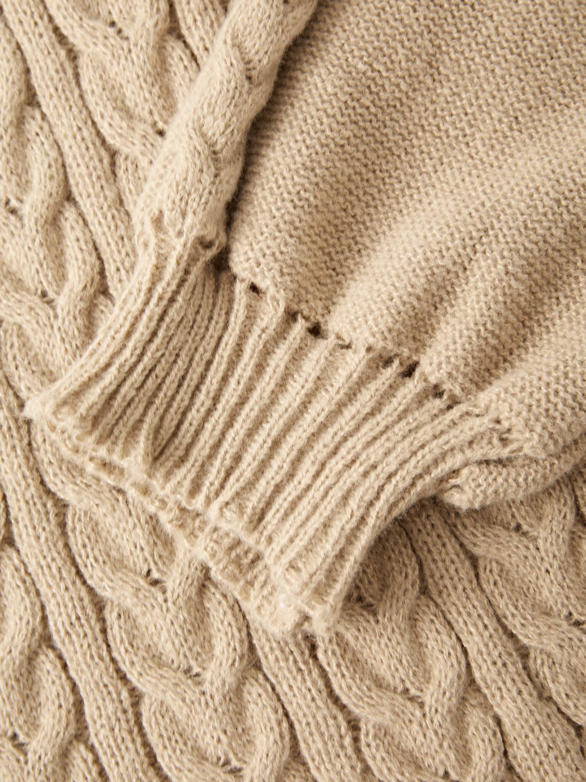 Color Sweet V Neck Cable Knit Long Sleeve Mini Dress
