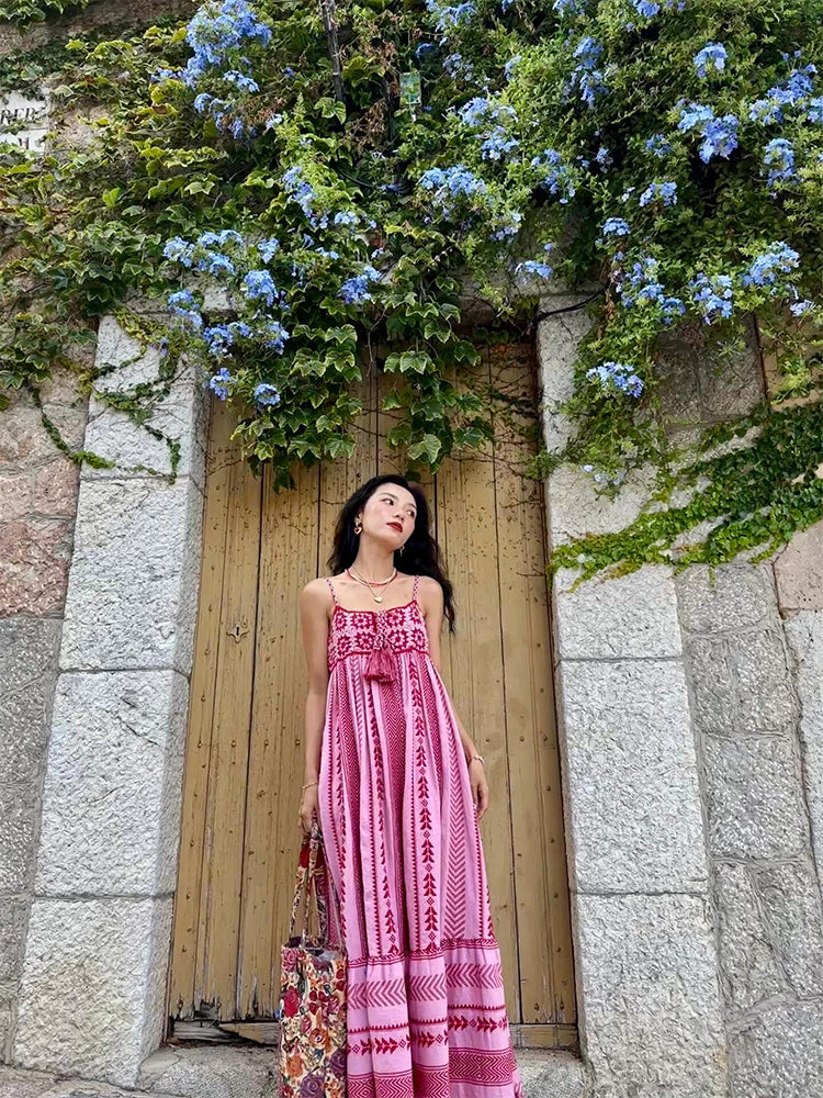 Embroidered Maxi Dress _ Summer Holiday Outfit
