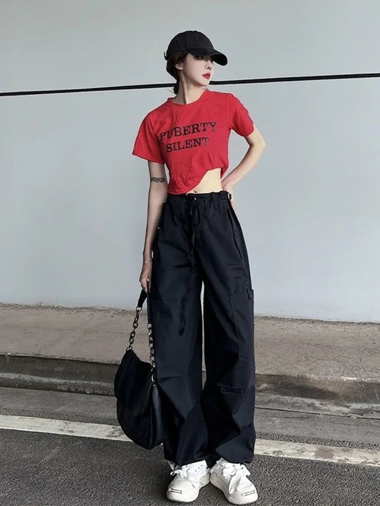 Retro Green Cargo Y2k Harajuku Oversize Wide Leg Pant