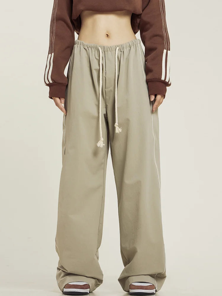 Y2k Striped Baggy Sweatpants Harajuku Techwear Cargo Wide Leg Pant