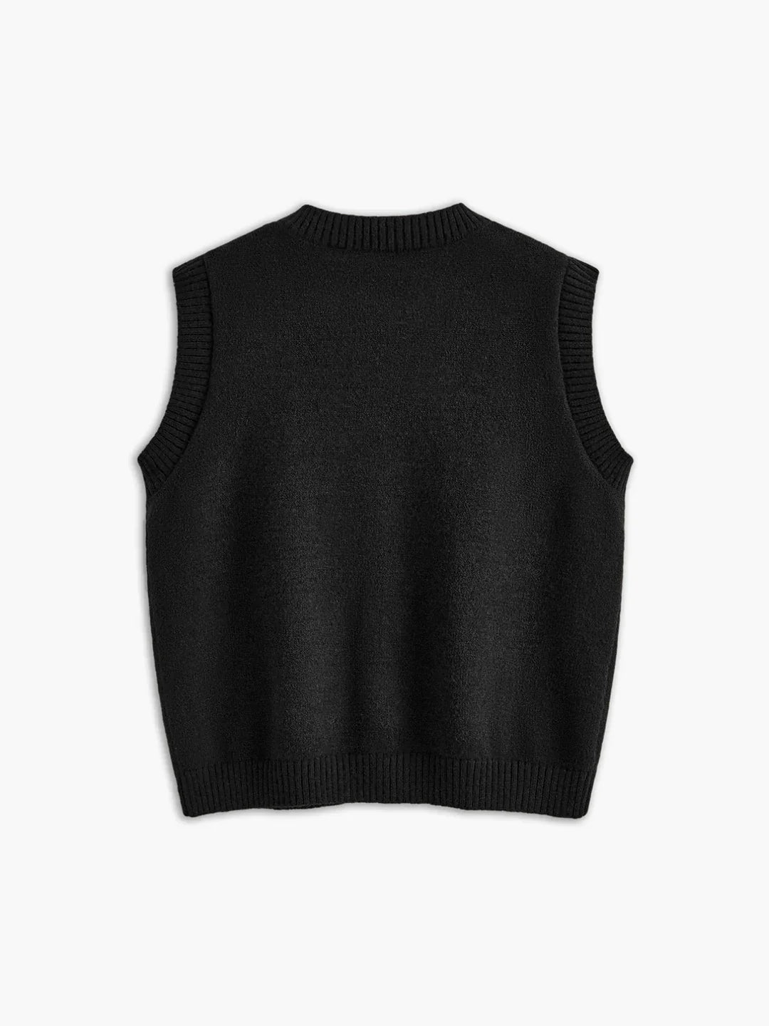 Single-breasted Button Up Sweater Vest