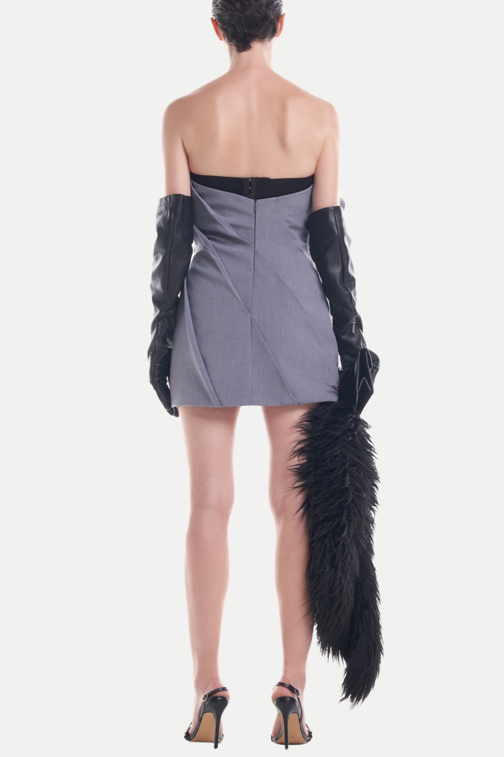 Naylor Strapless Mini Dress - Grey