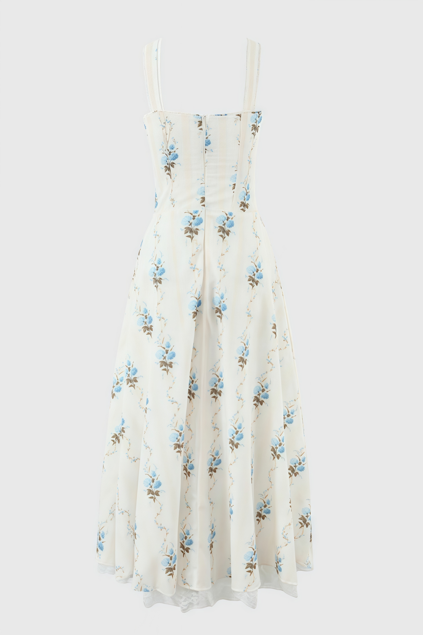 Ariaf Print Cotton Corset Midi Dress