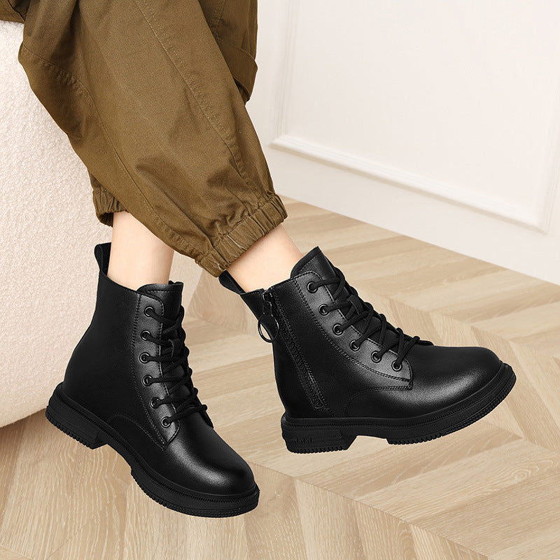 Martin Fashionable British Style Flat Ankle Boots