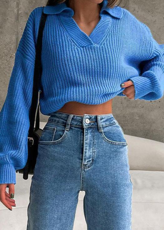 Collared Knit Sweater - Effortless