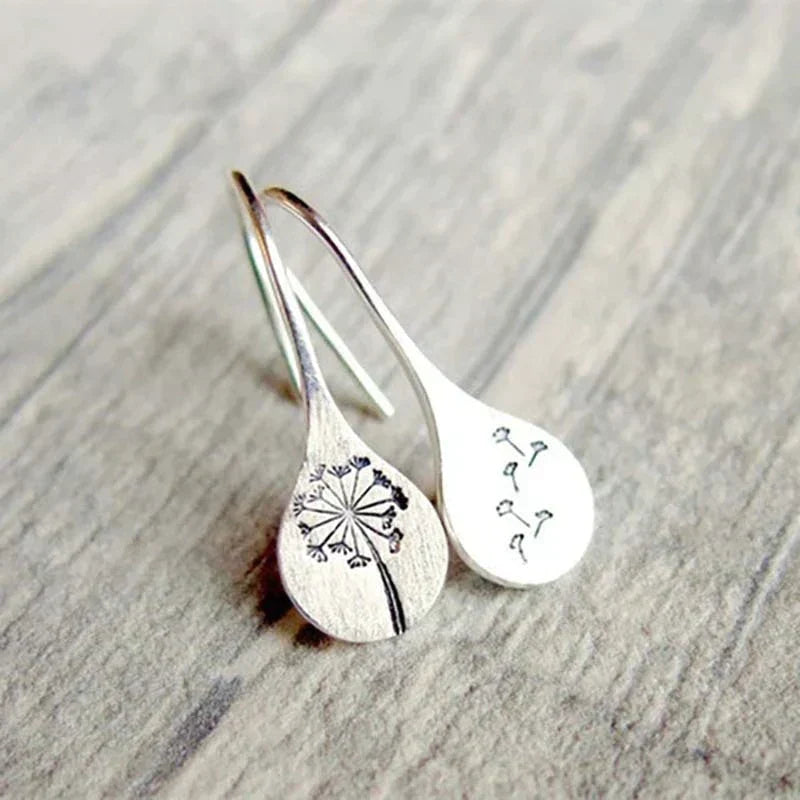 Flower Earrings in Silver