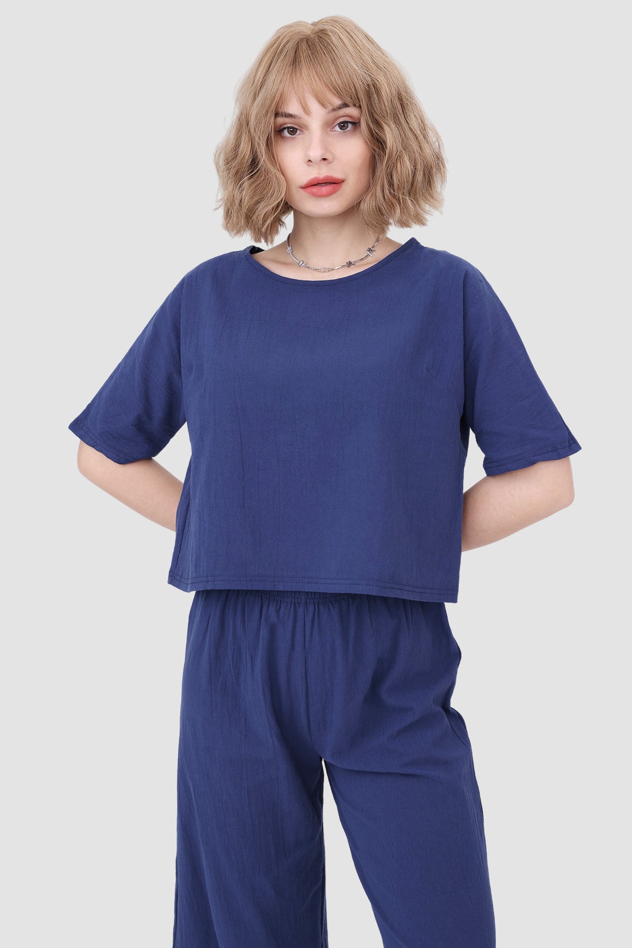 Short Sleeve Top & Elastic Waist Pants